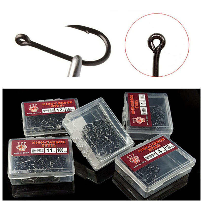 100pcs/1box 3#-12# Black Ise Hook High Carbon Steel Barbed Hooks Fishing Hooks Pesca Carp Fishing Tackle Accessories
100pcs/1box 3#-12# Black Ise Hook High Carbon Steel Barbed Hooks Fishing Hooks Pesca Carp Fishing Tackle Accessories