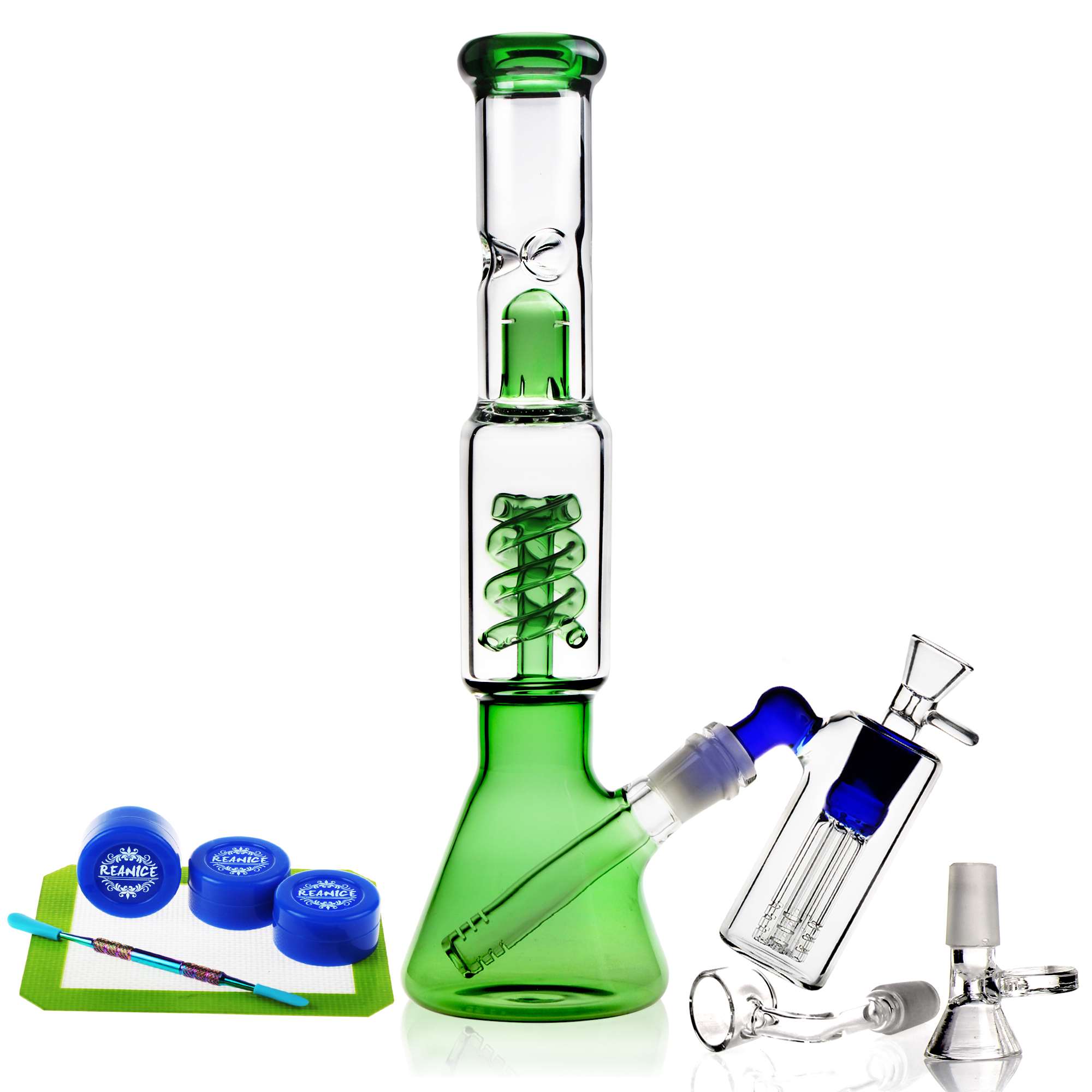 Reanice Glass Bong Silicone 14.5mm Joint Dab Rig Recycler Ash Catcher Cheap Bongs Water Pipe Bubbler Tube Rigs Glass Pipes Honeycomb
Reanice Glass Bong Silicone 14.5mm Joint Dab Rig Recycler Ash Catcher Cheap Bongs Water Pipe Bubbler Tube Rigs Glass Pipes Honeycomb