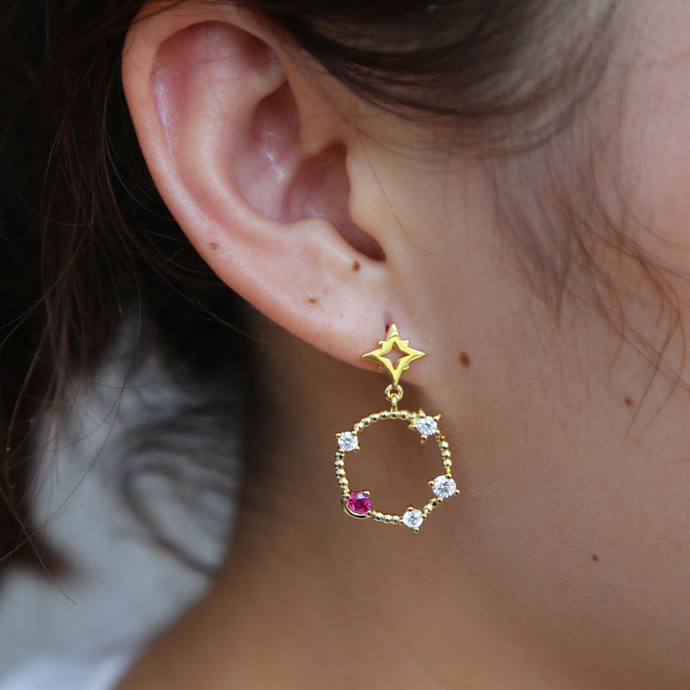 fashion gorgeous women jewelry gold plated star northstar charm christmas gift personalized dangle earring