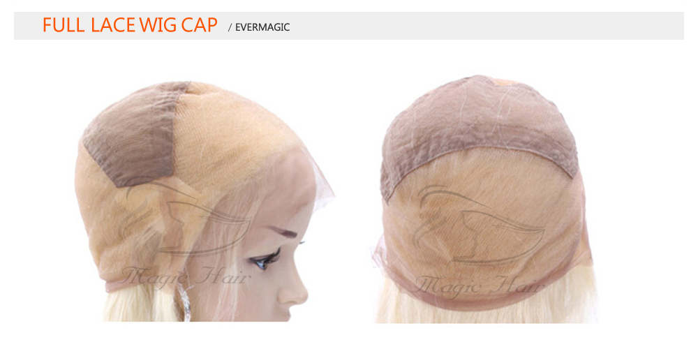 Evermagic wavy bob hair cut light blonde full lace wig 130% density remy human hair high quality Brazilian bob wig for women