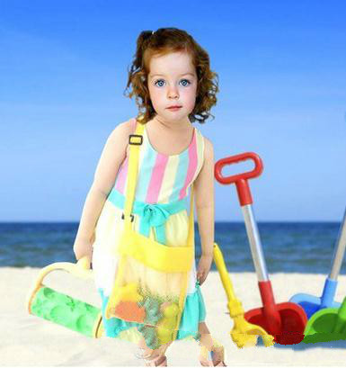 2018 Children Jelly Kids 23*23cm Sand Mini Bags Beach Bag Mesh Tote Organizer Toy Treasures Bags For Sea Shell Storage Bags