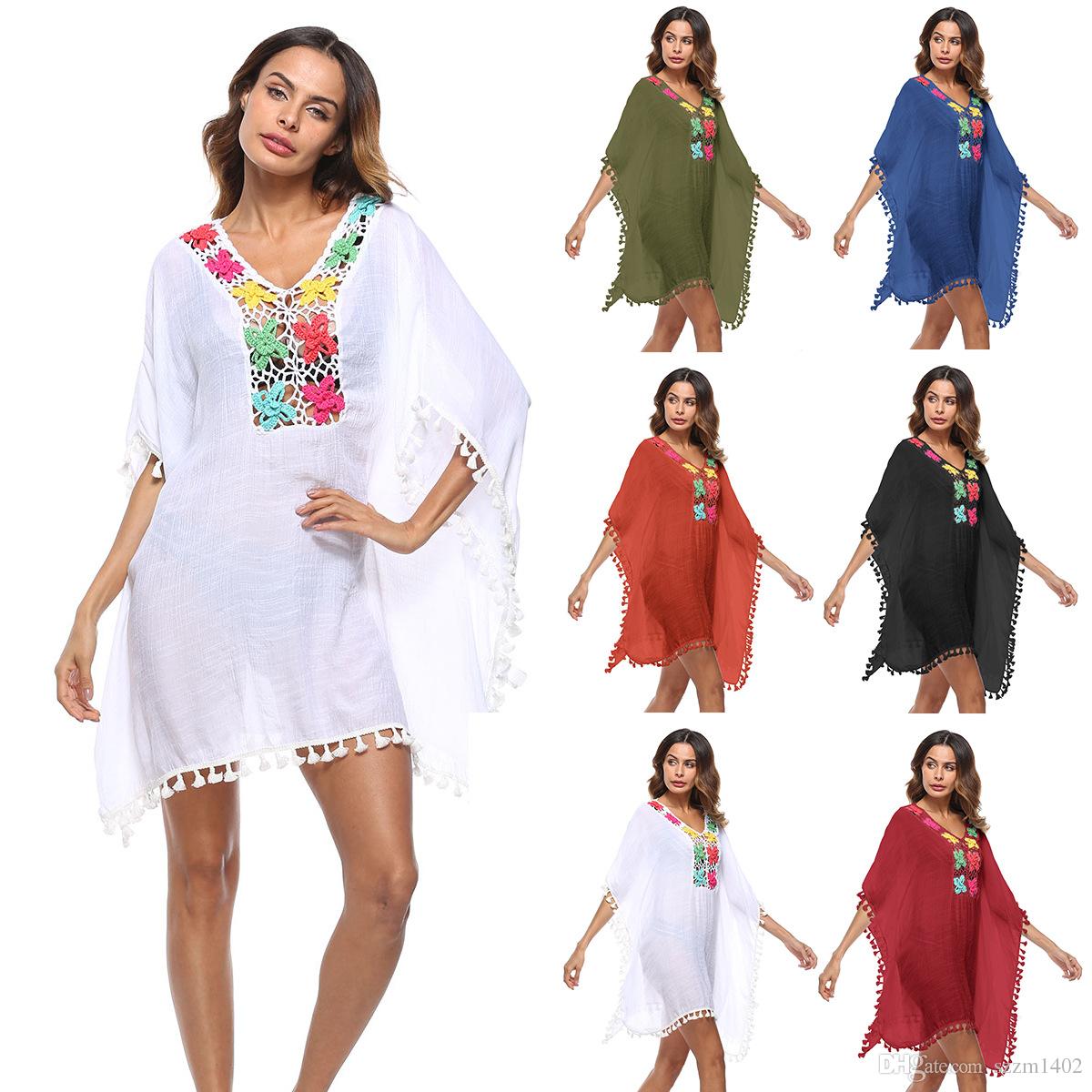 New Women Lace Tassel Cover Up Flower Hollow Out Shawl Kimono Cardigan Dress Casual Crochet Lace Chiffon Swimwear Blouse Clothing, Blue cover ups
New Women Lace Tassel Cover Up Flower Hollow Out Shawl Kimono Cardigan Dress Casual Crochet Lace Chiffon Swimwear Blouse Clothing, Blue cover ups
