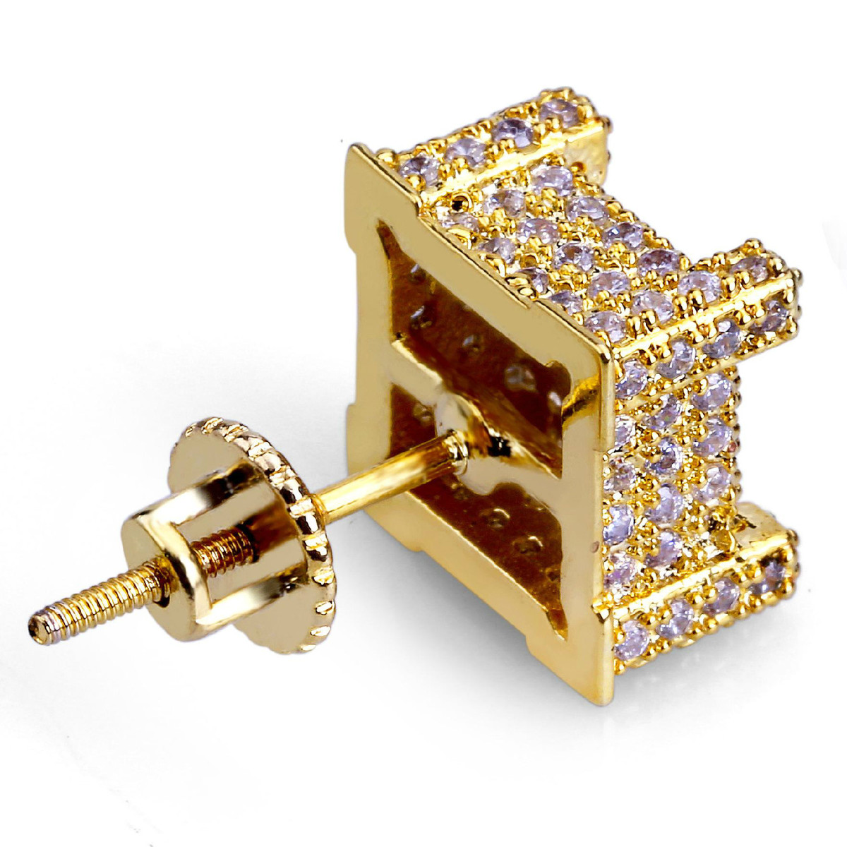 On Sale Hiphop Men Gold Earring Micro Pave Cz Rhinestone Crystal Square Shape Stud Earrings Studs For Women Jewelry Gifts
On Sale Hiphop Men Gold Earring Micro Pave Cz Rhinestone Crystal Square Shape Stud Earrings Studs For Women Jewelry Gifts