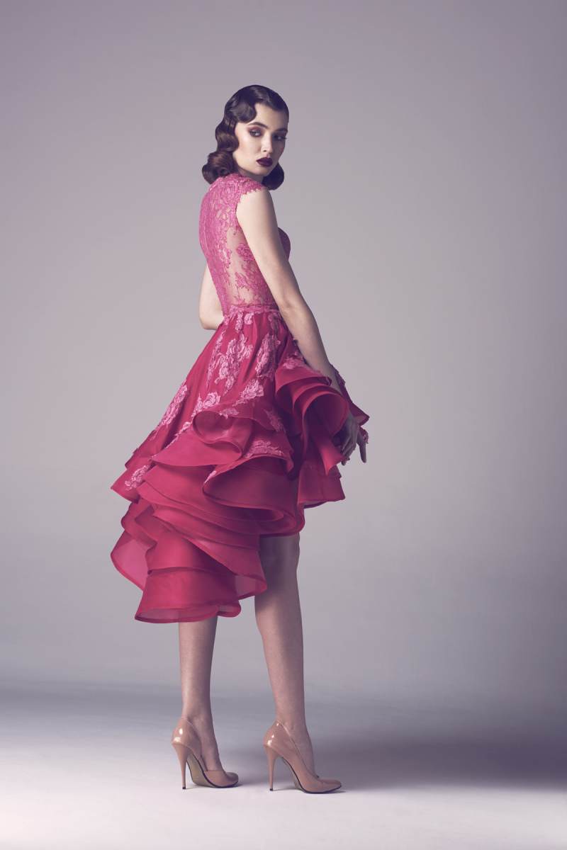 Dubai Arabic Prom Dresses Lace Appliques High Low Illusion Ruffle Evening Dress Party Wear Custom Made vestidos de quinceañera Cap Sleeve