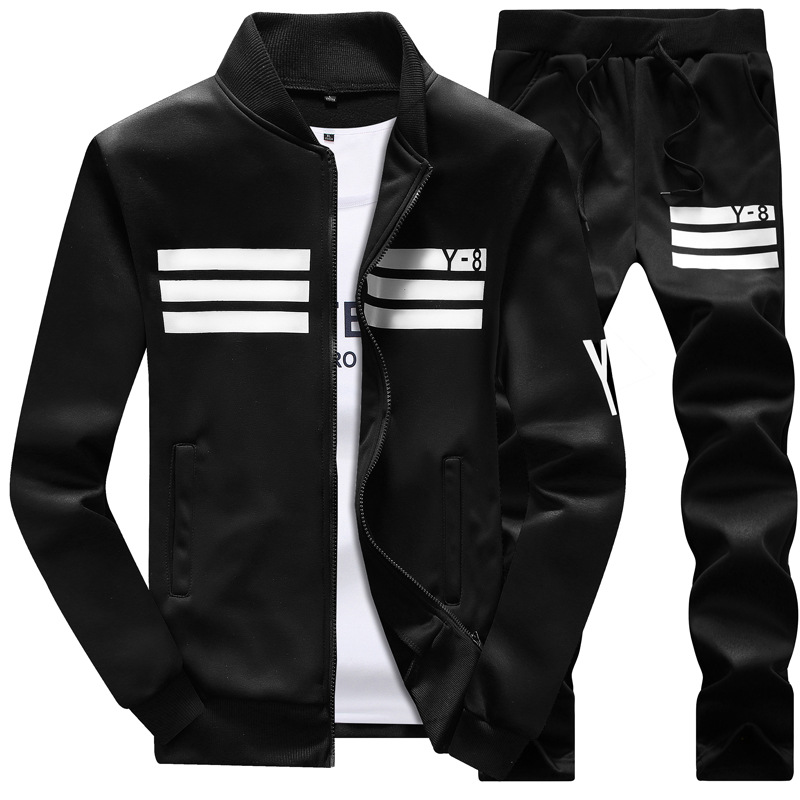 Fashion Zipper Jacket+Pant Set 2018 Casual Men Sporting Suit Hoodies Men's Tracksuit Sweatshirt Male Streewear 2 Pieces Set