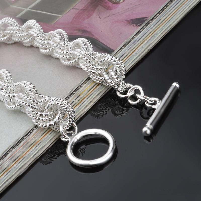 2018 New fashion 925 silver bracelets High grade sterling silver bracelets For Wedding Party Women Jewelry men bracelet charms