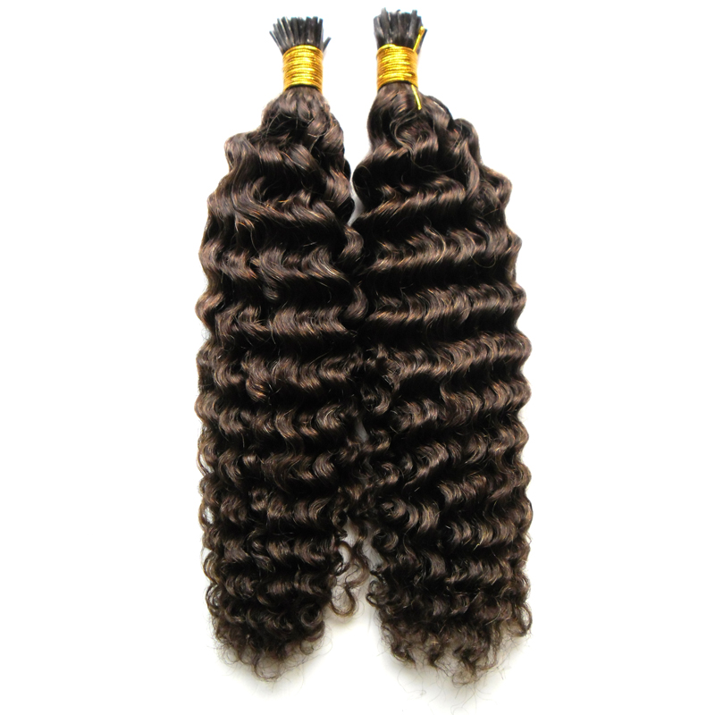 100pcs Kinky Curly keratin tip Human hair extension 1g/s Curly Keratin I Tip Hair Extensions 100g remy fusion hair extensions 10"-24"