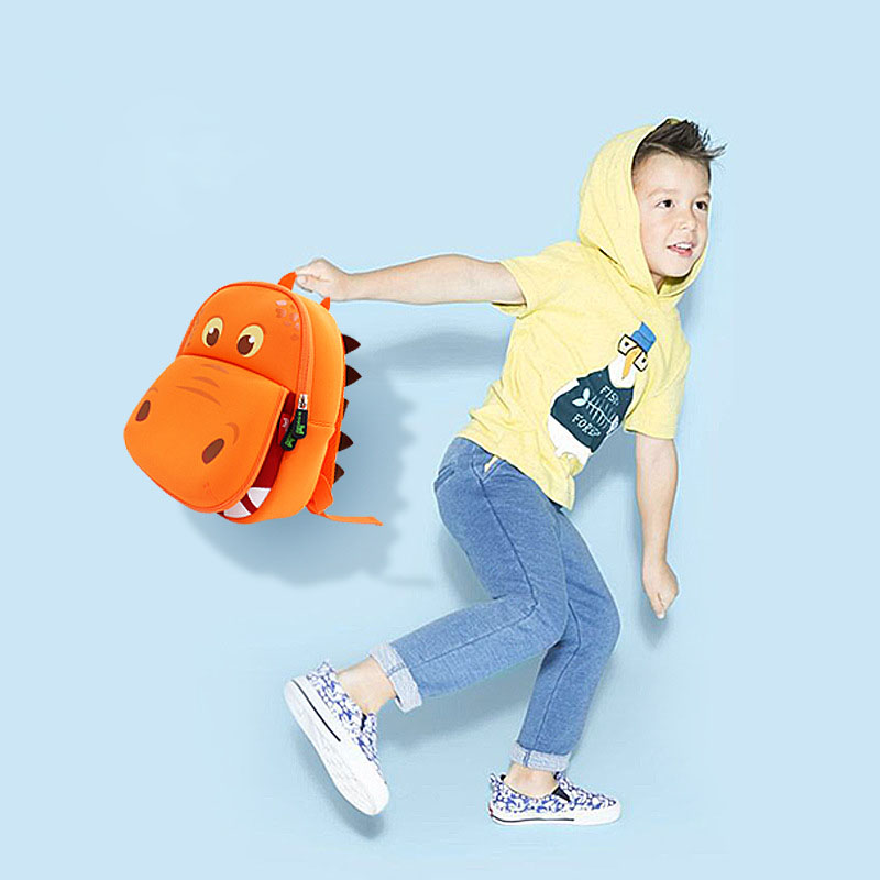 Hippo cartoon student School Bag School season children Backpacks 28*26*12cm Shoulders bag C4859