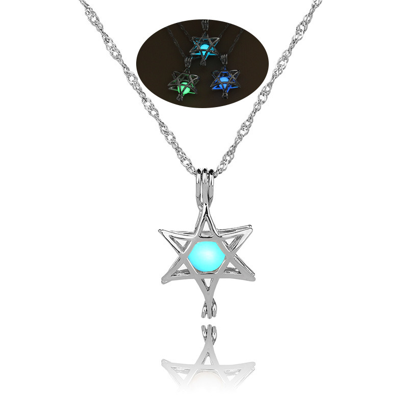 Luminous Beads five star Necklaces Glowing in Dark Hollow Pentagram Necklace Pendant Lockets chains Fashion Jewelry Drop Ship
Luminous Beads five star Necklaces Glowing in Dark Hollow Pentagram Necklace Pendant Lockets chains Fashion Jewelry Drop Ship