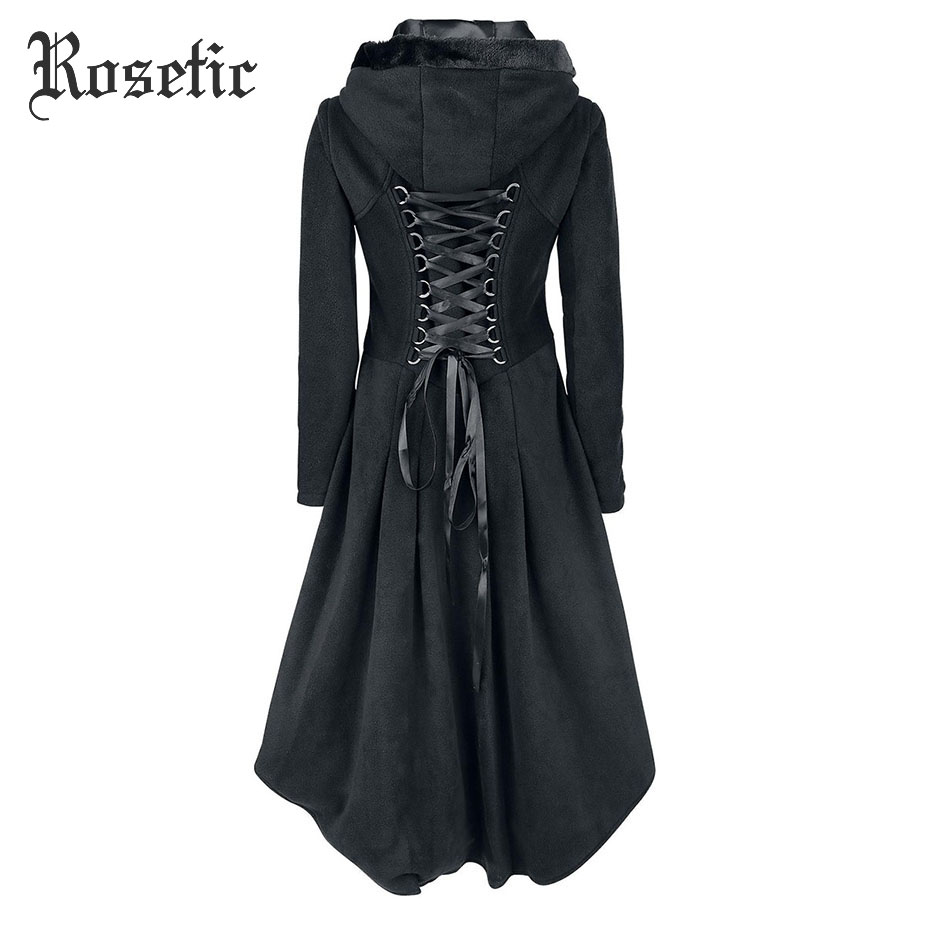 Wholesale-Rosetic Gothic Asymmetric Coat Vintage Lace-Up Autumn Winter Women Black Trench Outerwear Casual Dark Streetwear Retro Goth Coat
Wholesale-Rosetic Gothic Asymmetric Coat Vintage Lace-Up Autumn Winter Women Black Trench Outerwear Casual Dark Streetwear Retro Goth Coat