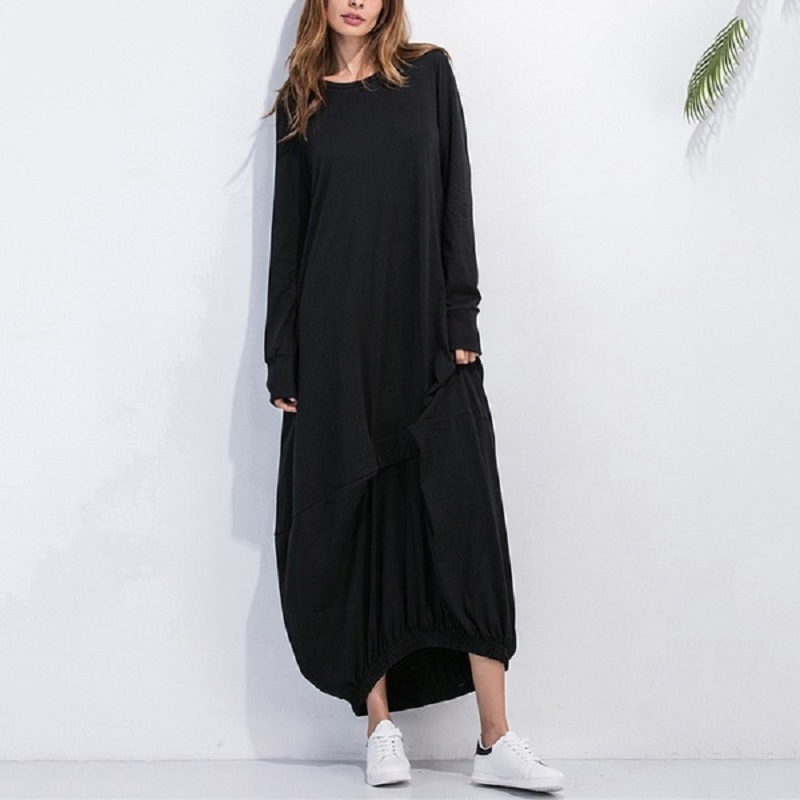Fashion Autumn Women Large Dresses Long Maxi Dress Retro Long Sleeve Vestidos Loose Pattern Dresses Casual Plus Size 5XL, Black
Fashion Autumn Women Large Dresses Long Maxi Dress Retro Long Sleeve Vestidos Loose Pattern Dresses Casual Plus Size 5XL, Black