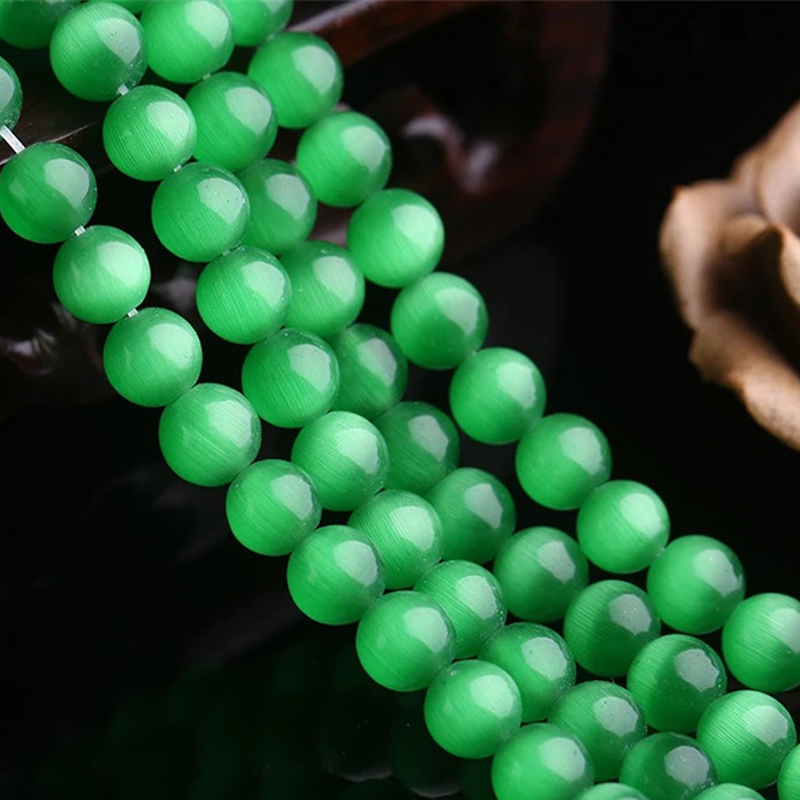 Round Green Cat Eye Stone Beads Fine Quality Opal Stone Loose Beads Strand 15 Inch Jewelry Making Handmade DIY Bracelet Material
Round Green Cat Eye Stone Beads Fine Quality Opal Stone Loose Beads Strand 15 Inch Jewelry Making Handmade DIY Bracelet Material