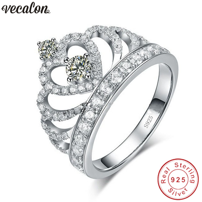 Vecalon Handmade Crown Ring 100% Soild 925 Sterling Silver Sona 5A Zircon Cz Engagement wedding Band rings for women men Gift
Vecalon Handmade Crown Ring 100% Soild 925 Sterling Silver Sona 5A Zircon Cz Engagement wedding Band rings for women men Gift