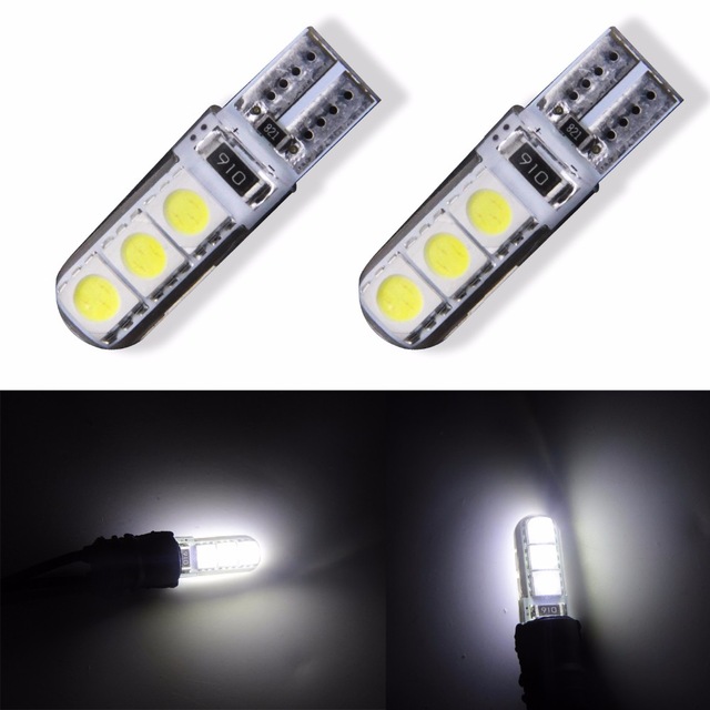 

10 Pcs W5W 168 194 SMD T10 LED White Lights Wedge Light Side Bulbs For Car Tail light Side Parking Map Dome Door light