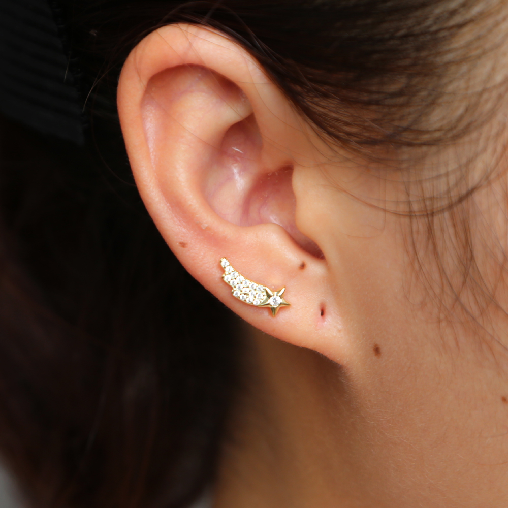 925 sterling silver starburst stud earring cute lovely girls stud Star design for 2018 Christmas gift silver jewelry