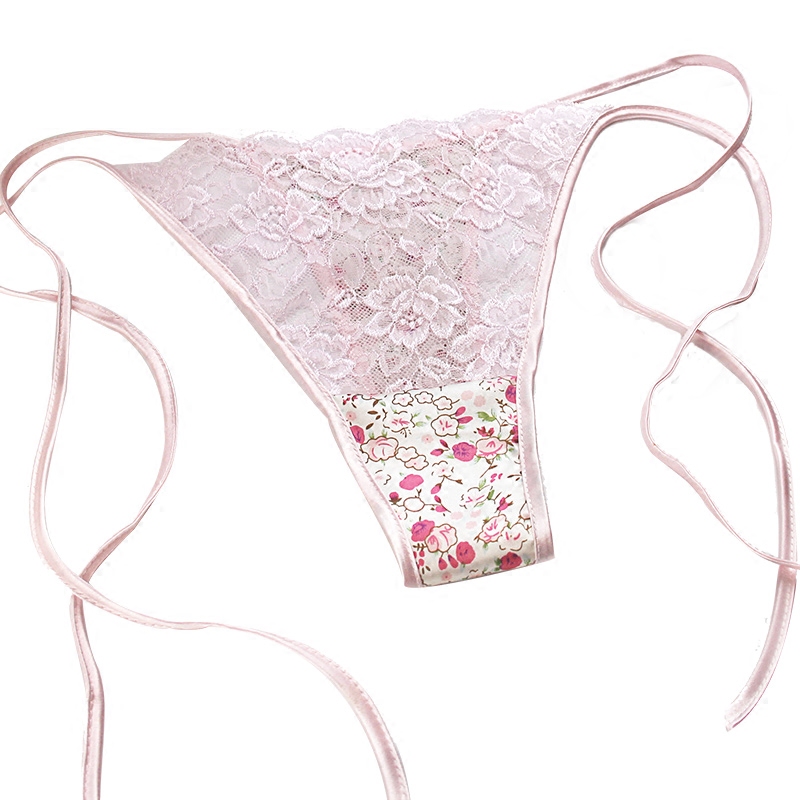 Wholesale Shipping Pure silk Pattern Panties Women 100% Mulberry Silk G Thongs Adjustable Print Lace Briefs Underwear, Color send by random
Wholesale Shipping Pure silk Pattern Panties Women 100% Mulberry Silk G Thongs Adjustable Print Lace Briefs Underwear, Color send by random