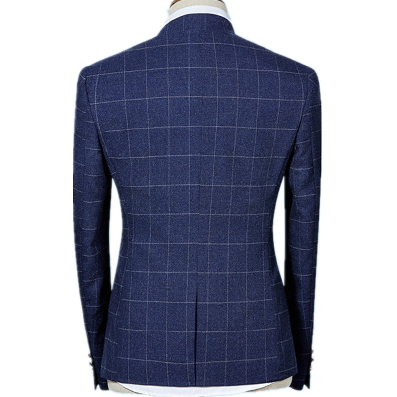 YFFUSHI 2018 2 Pieces Men Suit Men Stand Collar Navy Suits Classic Tuxedo Wedding Suits for Design Slim 6XL