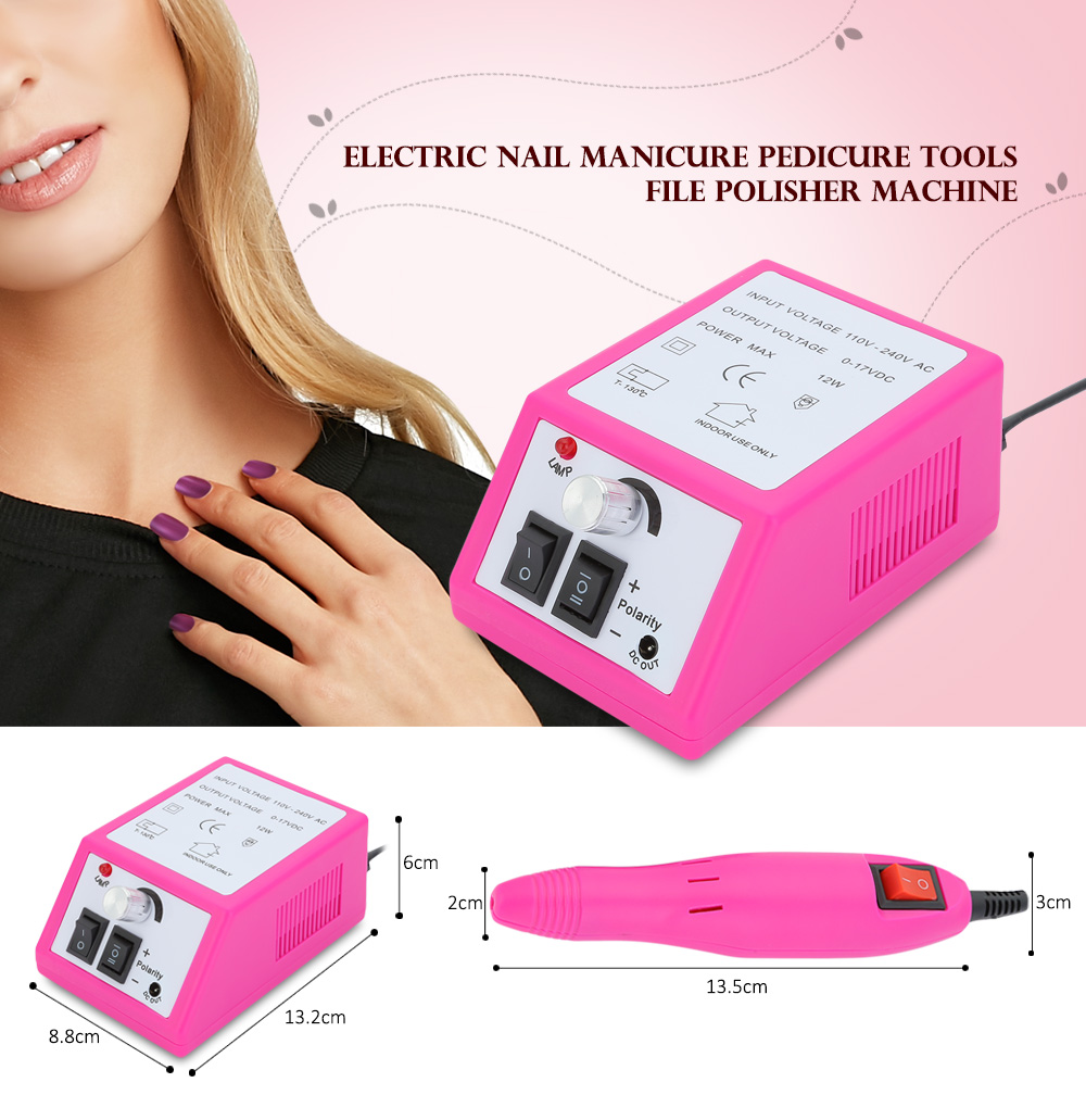 2018 Newest Professional Powerful Electric Manicure Drill Nail File Bits Heads Pedicure File Tips Polishing Shape Nail Art Tools Kit