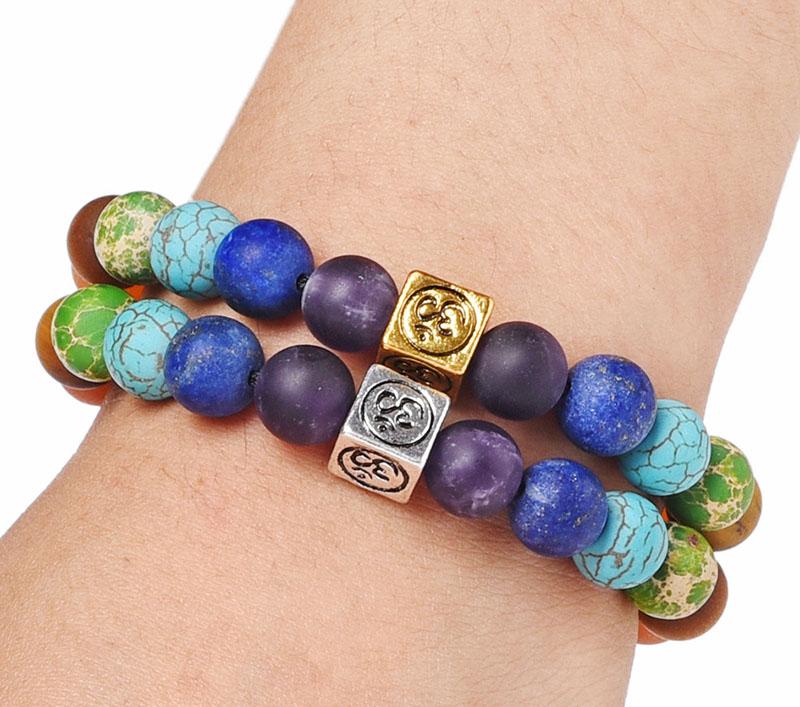 Tree of Life Natural Stone 7 Yoga Chakra Bracelet Bangle Cuffs Buddha Fashion Jewelry for Women Men Gift Drop Ship