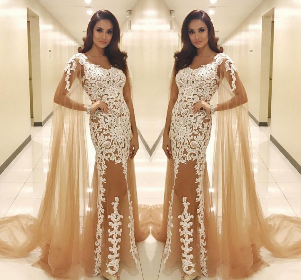 Champagne 2018 Evening Dresses Arabic Dubai Applique Lace Tiered Tulle Court Train Formal Evening Party Wear Prom Dresses robes de soirée, Light purple 
Champagne 2018 Evening Dresses Arabic Dubai Applique Lace Tiered Tulle Court Train Formal Evening Party Wear Prom Dresses robes de soirée, Light purple