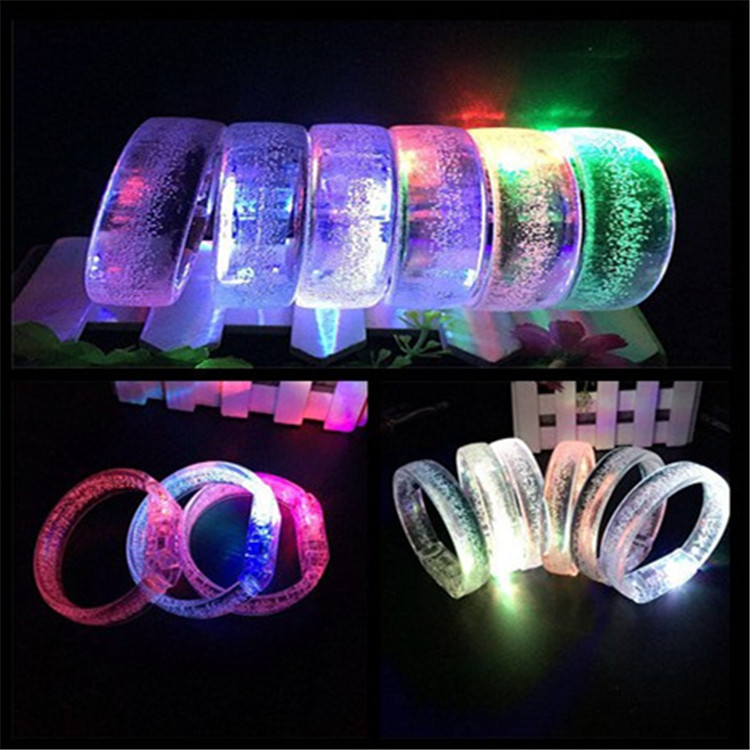 2019 Led Wedding Favors Direct Sale Led Multi Color Bubble Flashing Light Up Glow Fashion Rave Party Bracelet Bangle LX0037