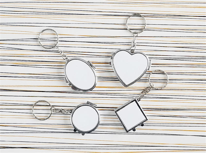 sublimation blank metal keychains for women men fashion makeup mirrors keychains for heat transfer materials new style wholesales, Silver
sublimation blank metal keychains for women men fashion makeup mirrors keychains for heat transfer materials new style wholesales, Silver
