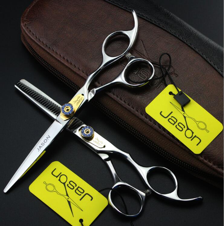 Right hand JASON HB-01 stainless steel 6.0 inch hair cutting/thinning scissors,6CR 62HRC hair scissors kit