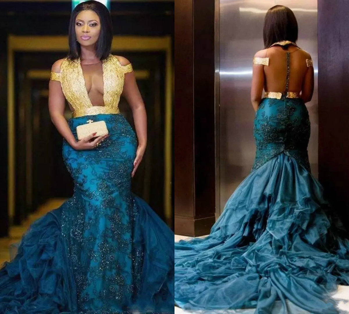 Sexy South African Plus Size Prom Dresses Lace Appliques Beads Luxury Evening Gowns Zuhair Murad Party Dress Women Wear Vestidos Sweep Train