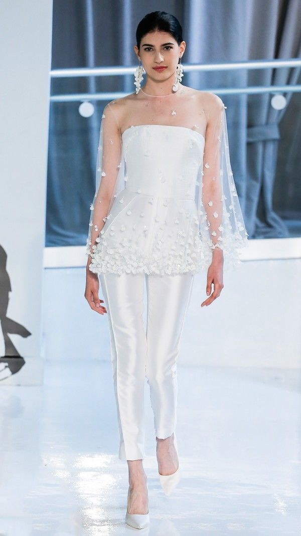 New White Jumpsuits Evening Dresses With Wrap Strapless Appliqued Elegant Satin Formal Dress Custom Made Prom Gowns