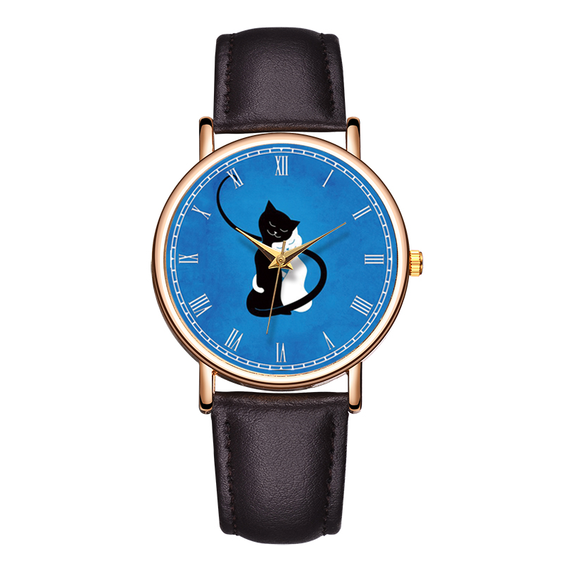 Baosaili Interesting Lovely Cat Blue Face Watches Women Wrist Watch Man Couple Watches Clock Genuine Leather Quartz Watch B-9203, Brown
Baosaili Interesting Lovely Cat Blue Face Watches Women Wrist Watch Man Couple Watches Clock Genuine Leather Quartz Watch B-9203, Brown