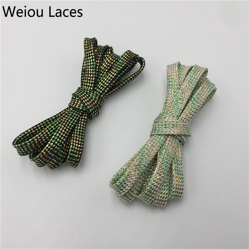 Weiou Flat Shiny Gold Green Metallic Glitter Laces Double Layer Shoelace Brightly For Dance Shoe Decorations in 120cm
Weiou Flat Shiny Gold Green Metallic Glitter Laces Double Layer Shoelace Brightly For Dance Shoe Decorations in 120cm