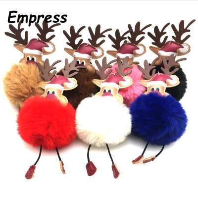 EMPRESS Fashion Pompom Keychain Christmas gift reindeer Rabbit Hairball Keychains Animal deer Women Car Bag dress pendant
EMPRESS Fashion Pompom Keychain Christmas gift reindeer Rabbit Hairball Keychains Animal deer Women Car Bag dress pendant