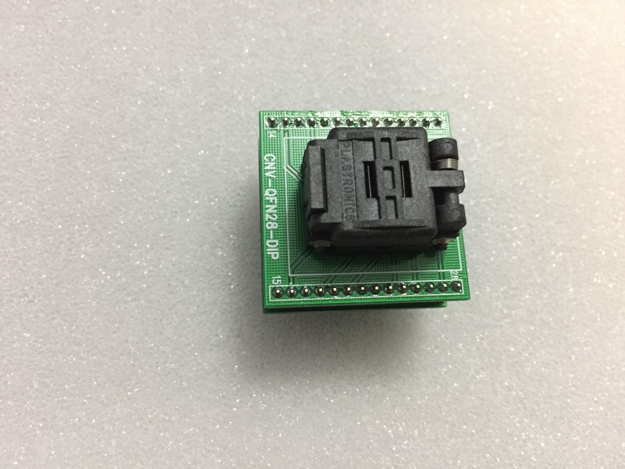 CNV-QFN28-DIP Burn in Socket Plastronics 28QN50TS14040 QFN28P 0.5mm Pitch 4X4MM