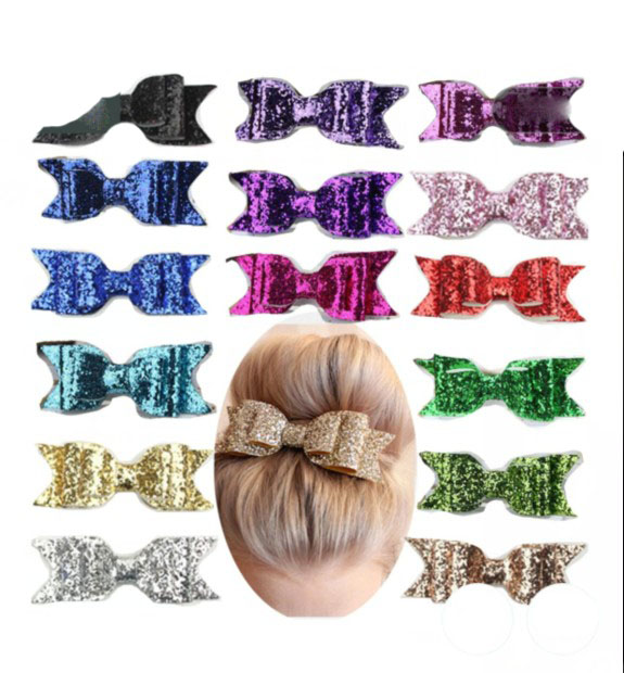 Fashion new girl's large shinning gold glitter bow hairpin 16 colors optional kids sequins headwear lady hairpin hair accessories, As picture 
Fashion new girl's large shinning gold glitter bow hairpin 16 colors optional kids sequins headwear lady hairpin hair accessories, As picture