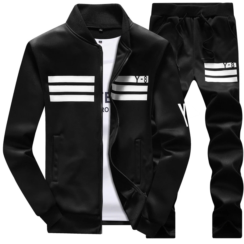 Fashion Zipper Jacket+Pant Set 2018 Casual Men Sporting Suit Hoodies Men's Tracksuit Sweatshirt Male Streewear 2 Pieces Set