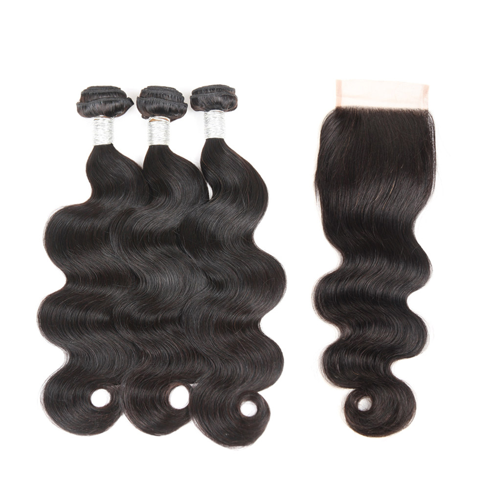 8A Peruvian Brazilian Raw Indian Hair Cuticle Aligned Hair Body Wave Remy Human Hair Wave Closure Dhgate