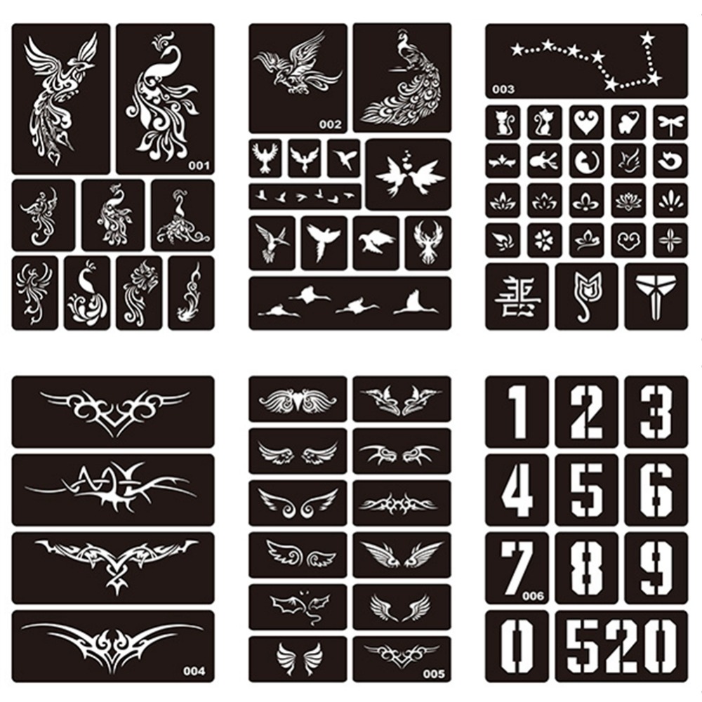 15 Styles 1 Sheet Henna Waterproof Tattoo Stencil Design Women Body Art Airbrush Paint Temporary Tatoo Sticker #275072
15 Styles 1 Sheet Henna Waterproof Tattoo Stencil Design Women Body Art Airbrush Paint Temporary Tatoo Sticker #275072