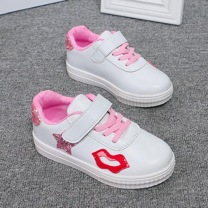 New Hot Sale Fashion Baby Lipstick Stars Casual Shoes Female Sneakers Kids Zapatillas Deportivas Mujer Lovers Sapatos Femininos