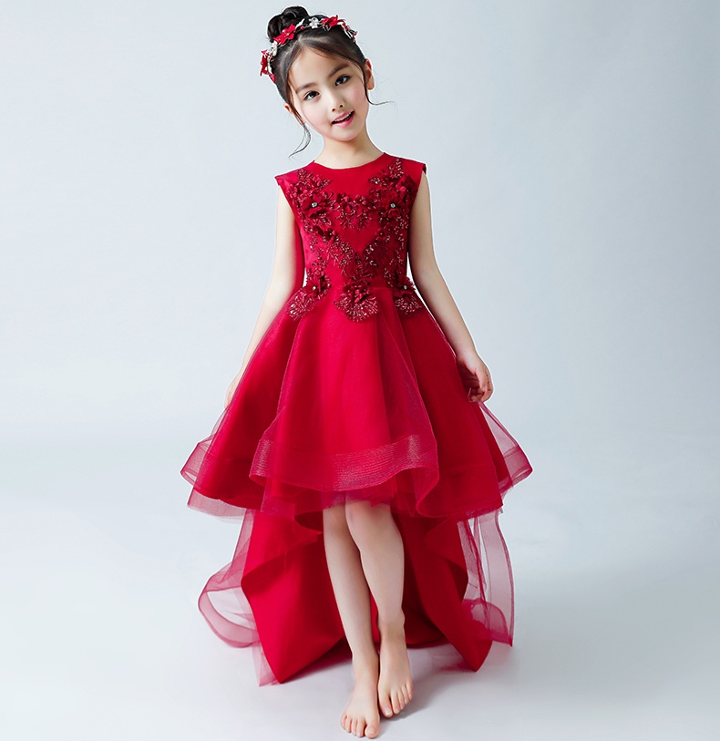 Red High Low 3D Appliqued Flower Girls Dresses For Weddings Beaded Toddler Pageant Gowns Hollow Back Organza Kids Prom Dress, Champagne
Red High Low 3D Appliqued Flower Girls Dresses For Weddings Beaded Toddler Pageant Gowns Hollow Back Organza Kids Prom Dress, Champagne