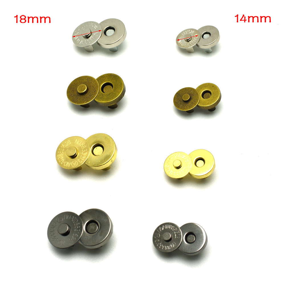 10pcs/lot Magnetic Snap Fasteners Clasps Buttons Handbag Purse Wallet Craft Bags Parts Accessories 14mm 18mm
10pcs/lot Magnetic Snap Fasteners Clasps Buttons Handbag Purse Wallet Craft Bags Parts Accessories 14mm 18mm