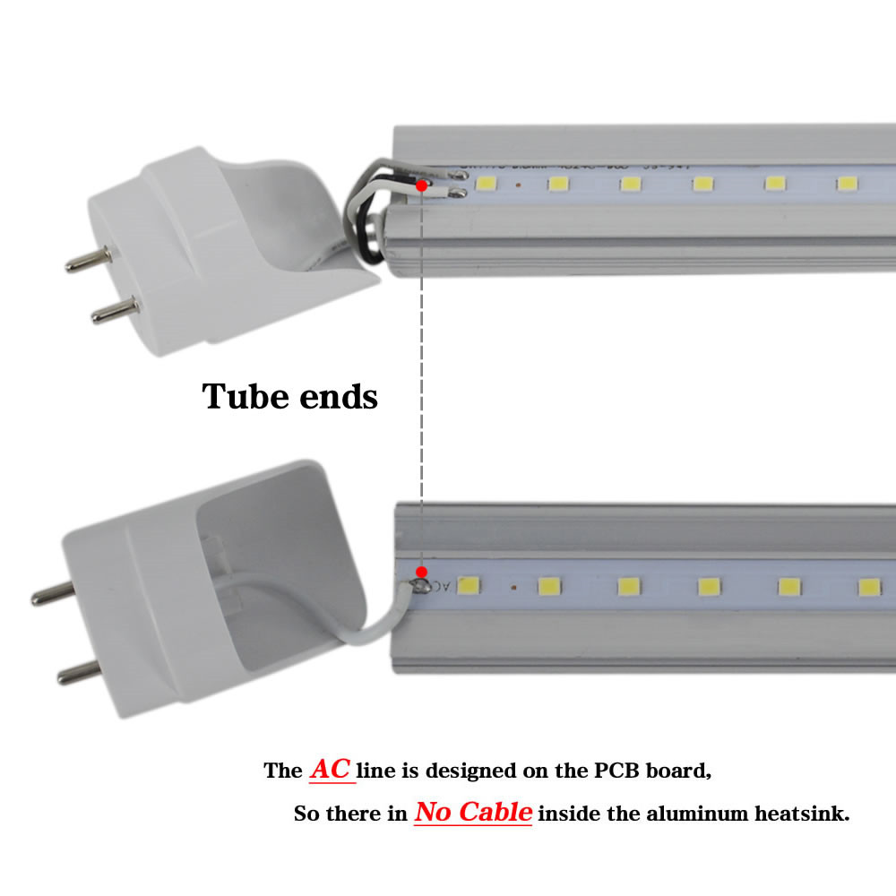 Stock In US + bi pin 4ft led t8 tubes Light 18W 22W 28W Double Rows T8 Replace regular Tube AC 110-240V UL FCC