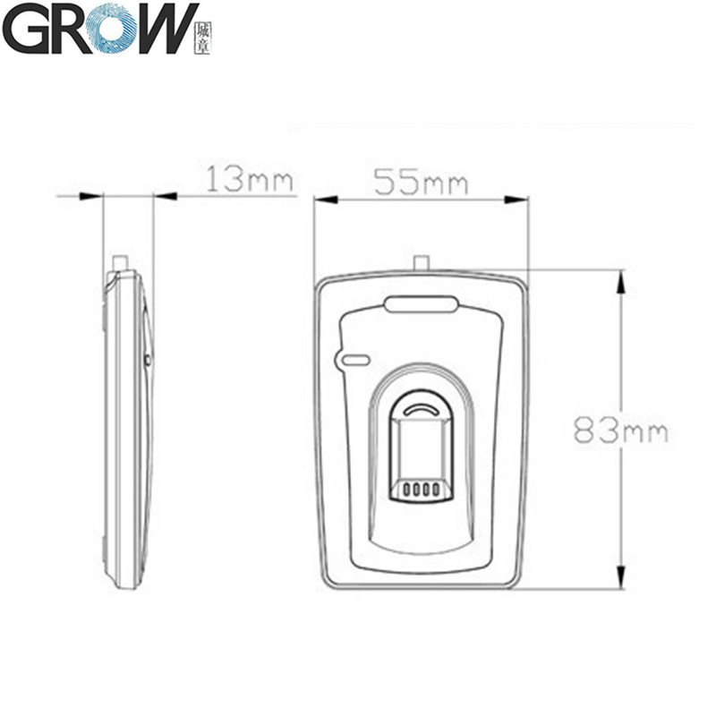 GROW R101 Biometric Desktop Capacitive USB Fingerprint Access Control Reader With Windows98,Me,NT4.0,2000,XP,Vista WIN7,Android