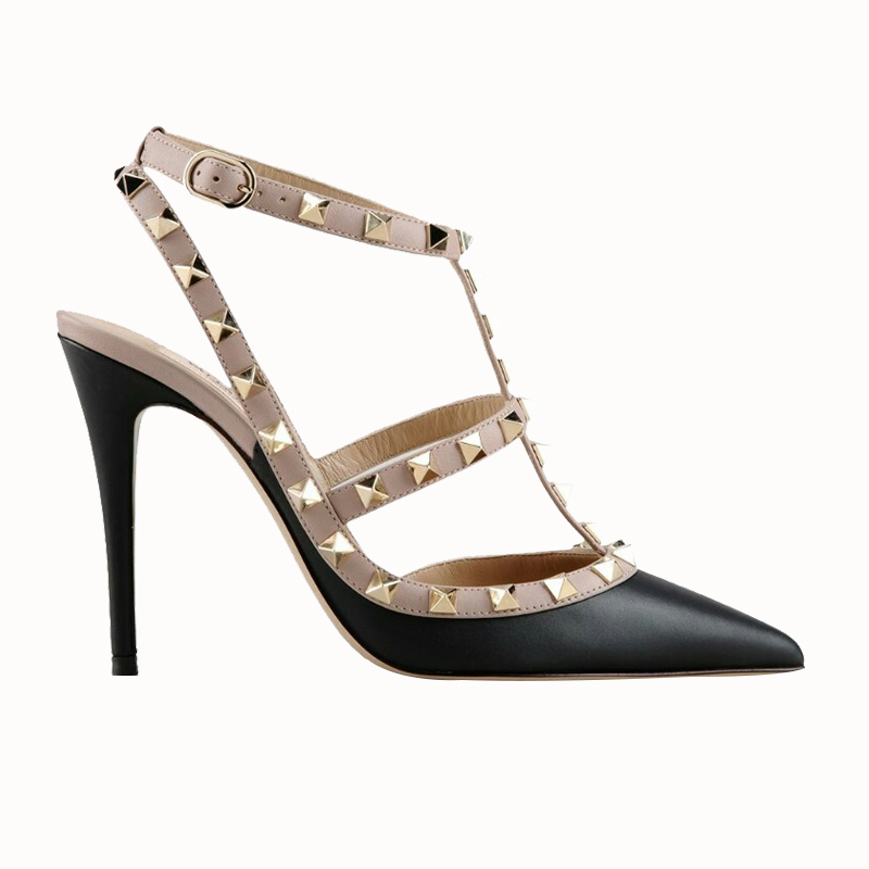 Designer Pointed Toe 2-Strap with rivet high heels Patent Matte Leather Sandals Women Girl Strap Dress Shoes valentine high heel Shoes, Black matte leather
Designer Pointed Toe 2-Strap with rivet high heels Patent Matte Leather Sandals Women Girl Strap Dress Shoes valentine high heel Shoes, Black matte leather