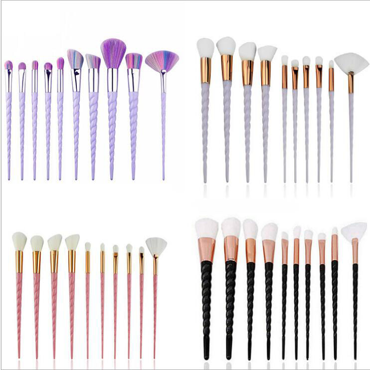 10pcs unicorn spiral makeup brush fan rainbow Professional brushes 4 colors foundation Powder eye shadow Colorful brush
10pcs unicorn spiral makeup brush fan rainbow Professional brushes 4 colors foundation Powder eye shadow Colorful brush