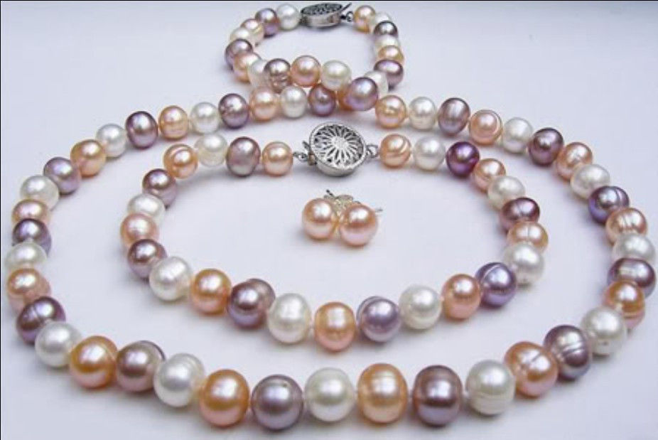 Genuine 8-9mm Natural Multicolor Akoya Cultured Pearl Necklace Bracelet Earrings, Mixed colors
Genuine 8-9mm Natural Multicolor Akoya Cultured Pearl Necklace Bracelet Earrings, Mixed colors