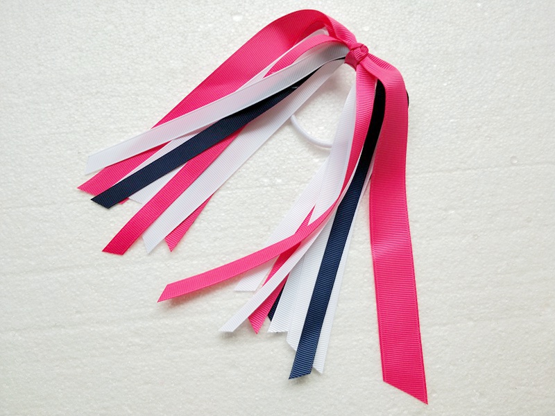 Girl cheerleaders cheered hair accessories fascinator headband Ponytail Streamers various color korker ponytail holder hair bows PD001