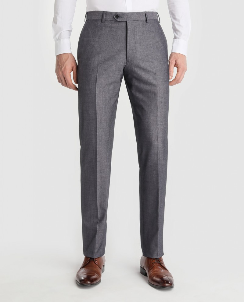 Newest Grey Men Suit Pants Custom Made Cheap Slim Fit Trousers Groom Best Man Formal Wear