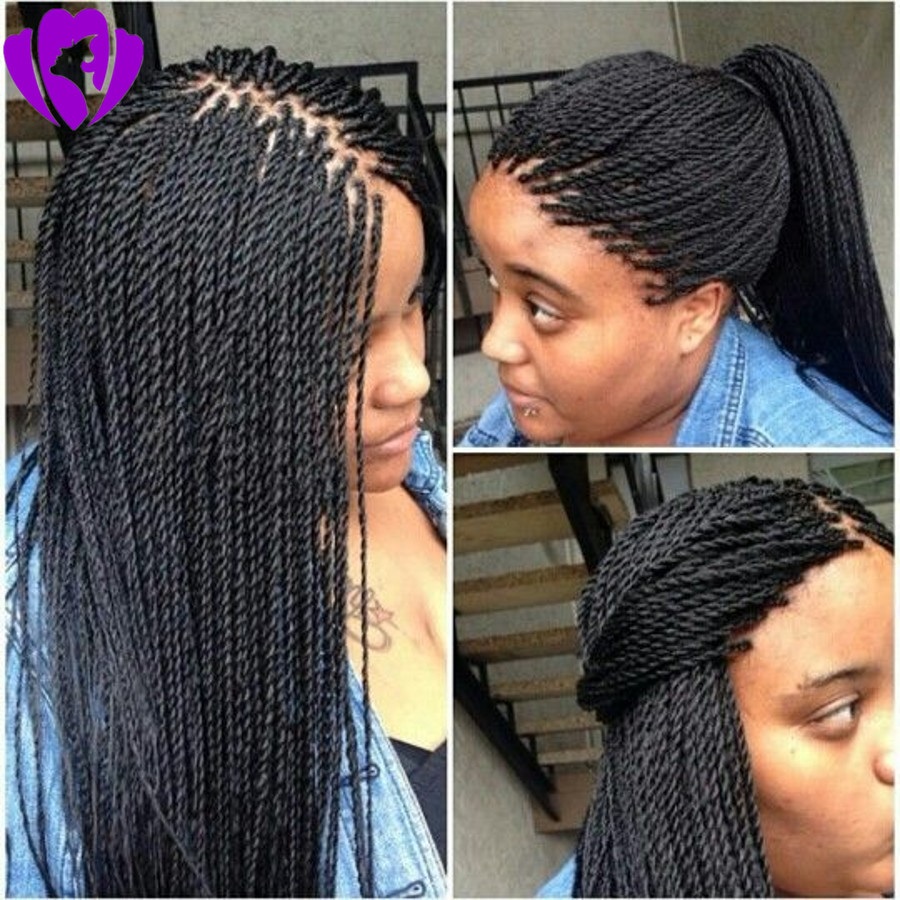 30inches long brazilian hair full lace front wig senegalese twist wig black/brown/blonde synthetic braided wigs for black women