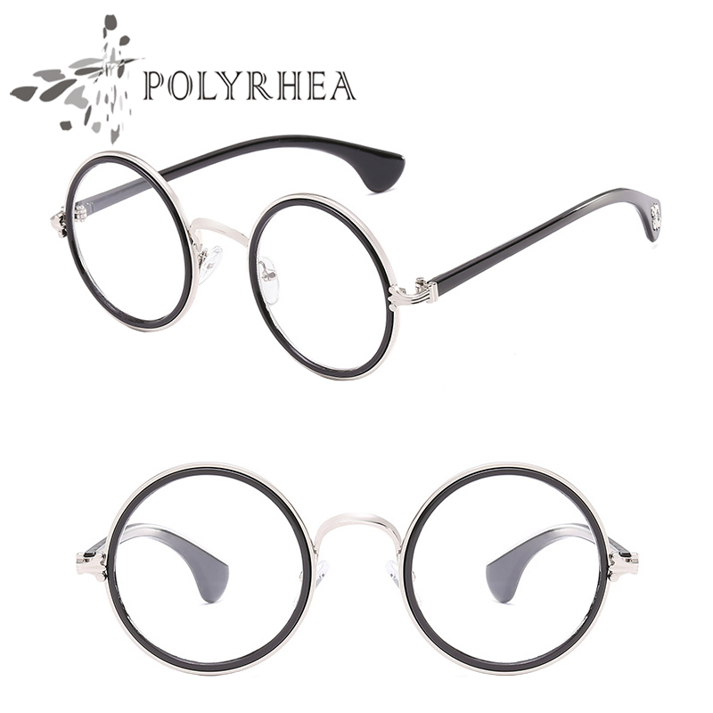 Fashion Luxury Optical Sunglasses Frames Ladies Round Vintage Classic Glasses Women Brand Designer Eyeglasses Alloy With box and c
