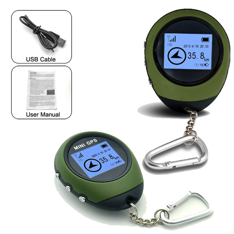 Mini Outdoor Tracker Portable Locator GPS Location Finder Receiver Travel Navigator With Compass for Hiking Camping Climbing